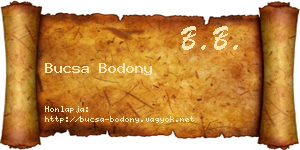 Bucsa Bodony névjegykártya